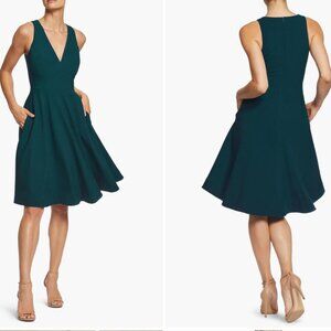 Dress the Population Catalina Fit & Flare Dress - Small (Blue/Teal/Pine)